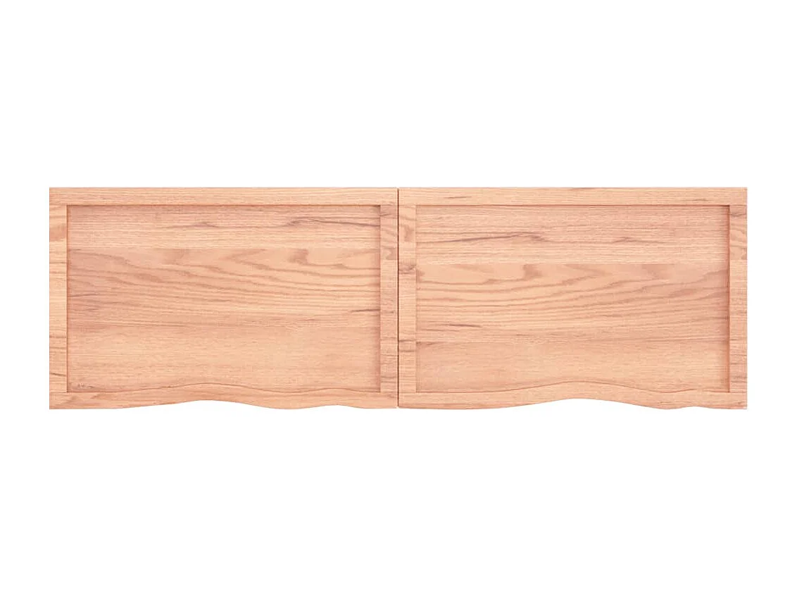 Étagère murale marron clair bois chêne massif traité