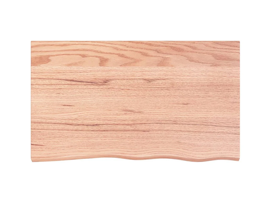 Étagère murale marron clair bois chêne massif traité