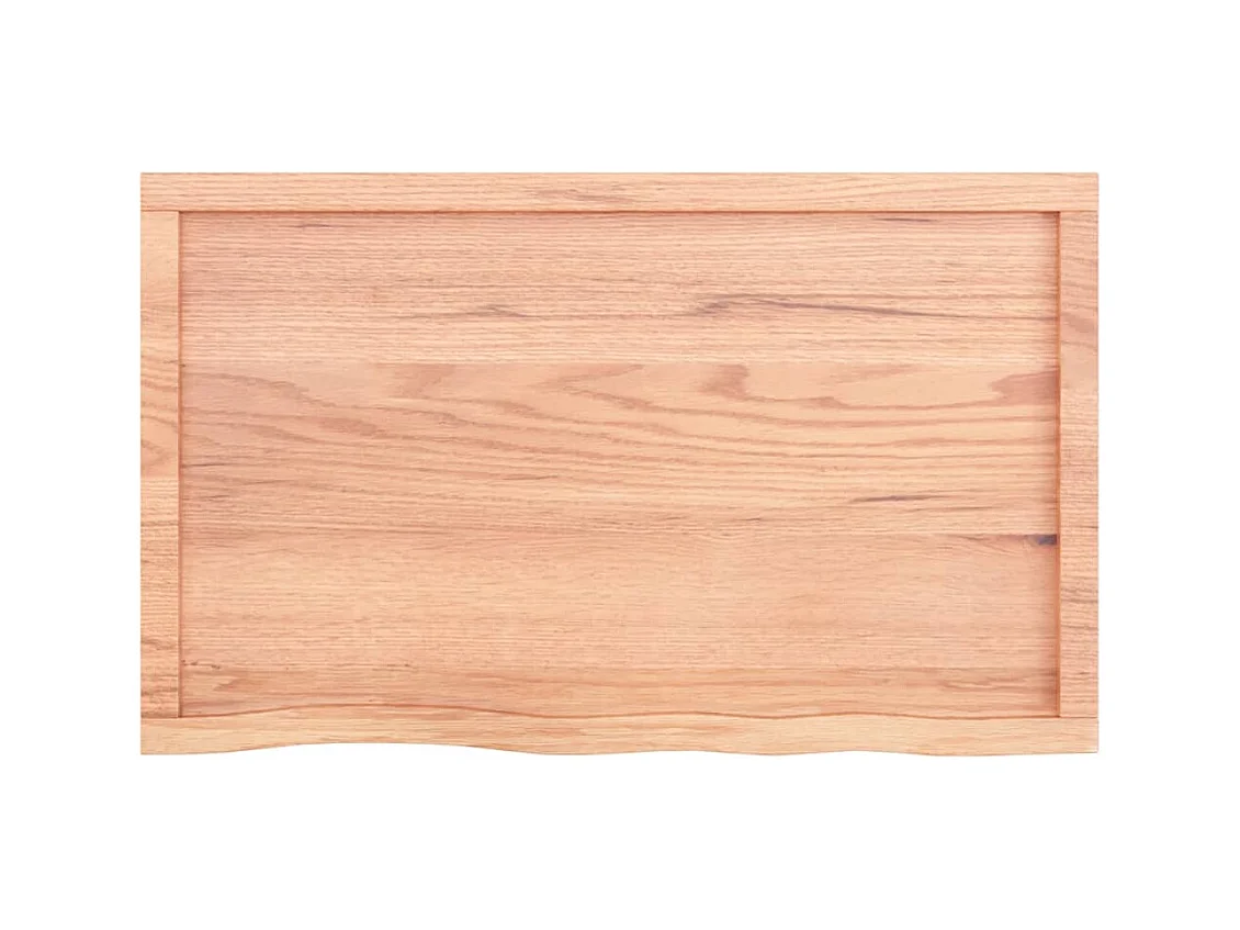 Étagère murale marron clair bois chêne massif traité