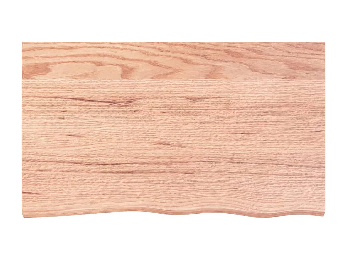 Étagère murale marron clair bois chêne massif traité