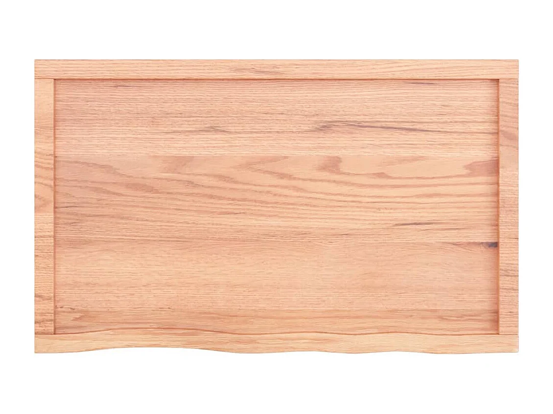 Étagère murale marron clair bois chêne massif traité