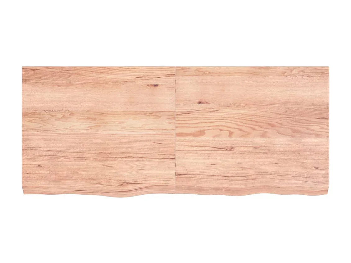 Étagère murale marron clair bois chêne massif traité