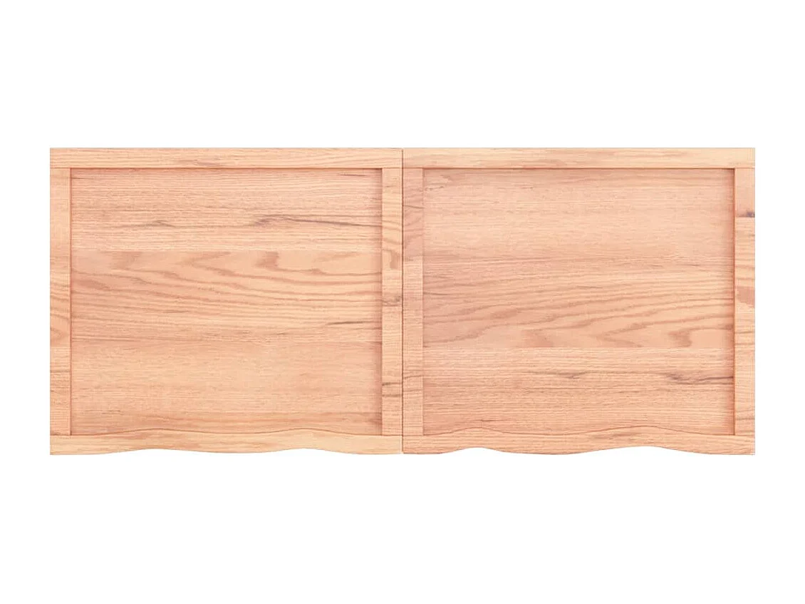 Étagère murale marron clair bois chêne massif traité