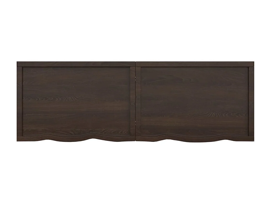 Étagère murale marron foncé bois chêne massif traité