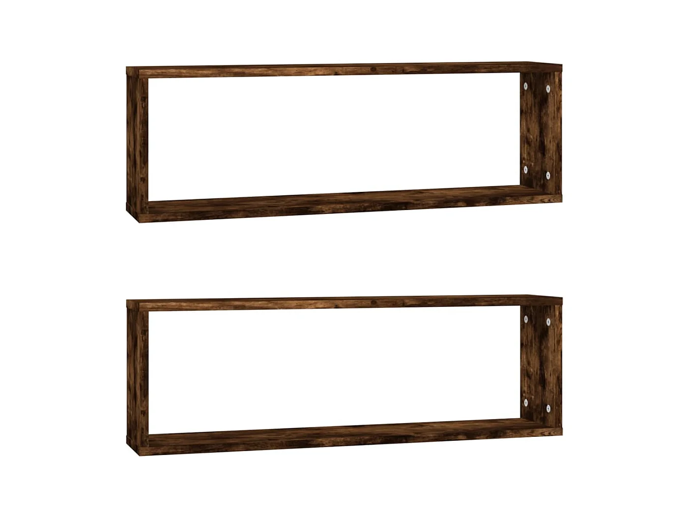 Étagères murales cubiques 2 pcs Chêne fumé 80x15x26,5