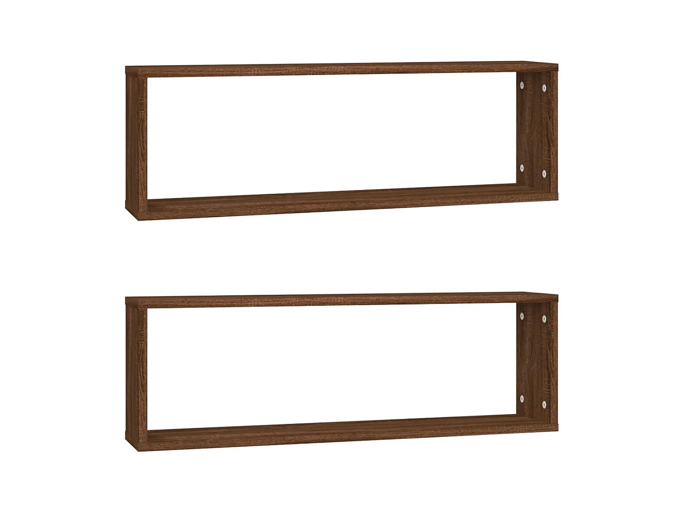 Étagères murales cubiques 2 pcs Chêne marron 80x15x26,5