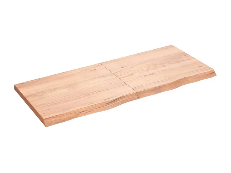 Étagère murale marron clair bois chêne massif traité