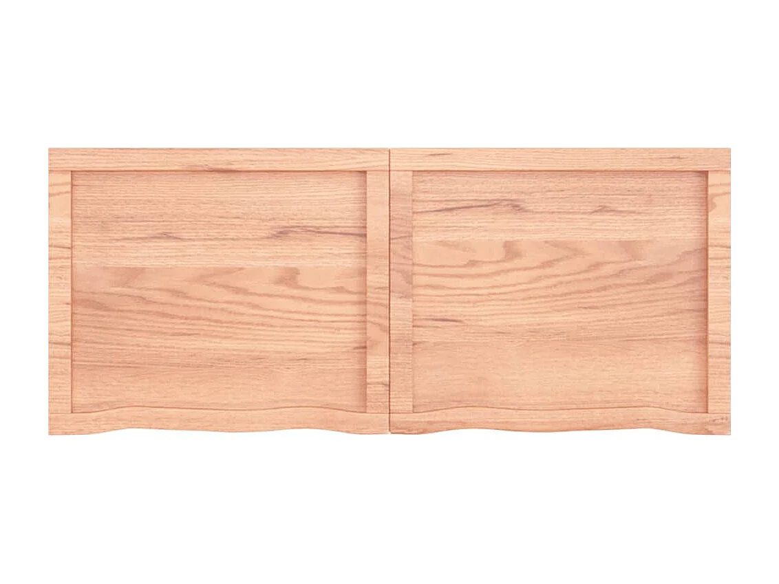 Étagère murale marron clair bois chêne massif traité