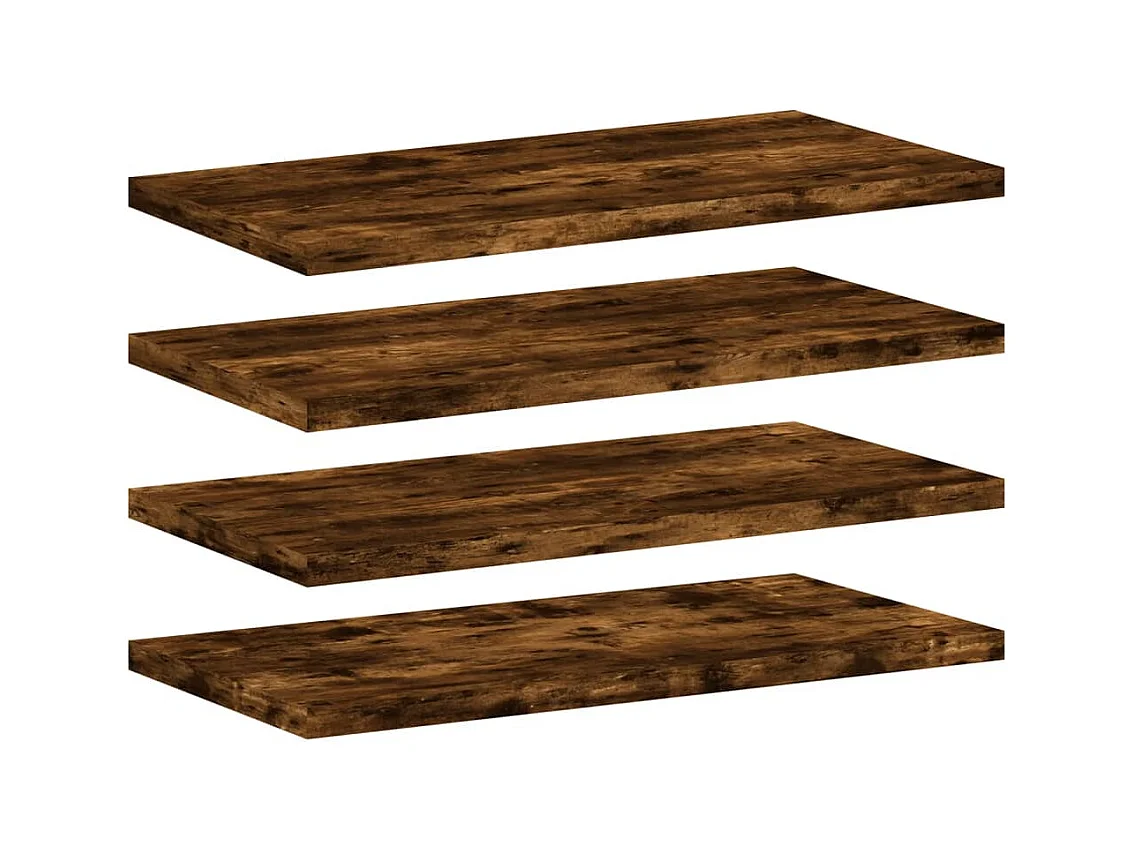Étagères murales 4 pcs chêne fumé 40x20x1,5 bois d'ingénierie
