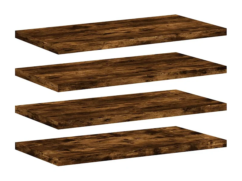 Étagères murales 4 pcs chêne fumé 40x20x1,5 bois d'ingénierie
