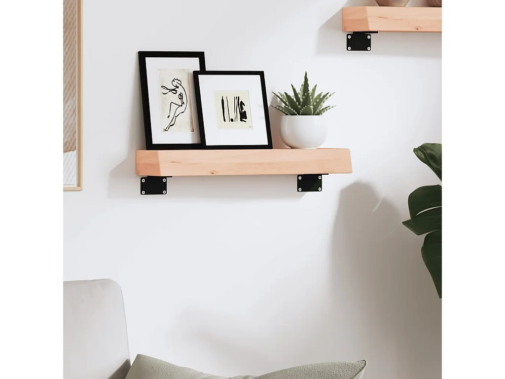 Étagère murale 40x10x6 bois de chêne massif non traité