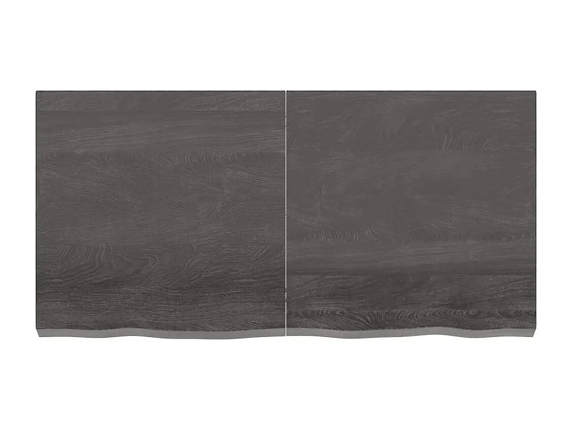 Étagère murale marron foncé bois chêne massif traité