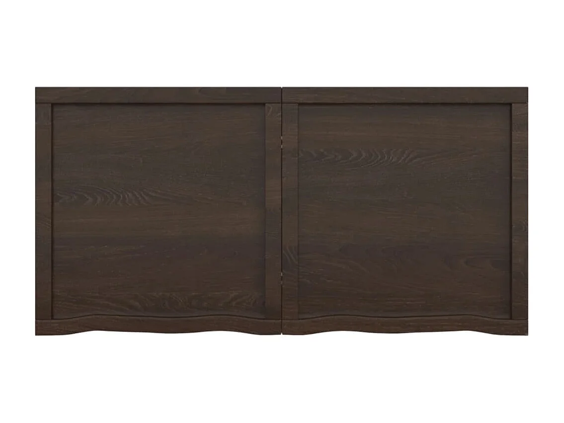 Étagère murale marron foncé bois chêne massif traité