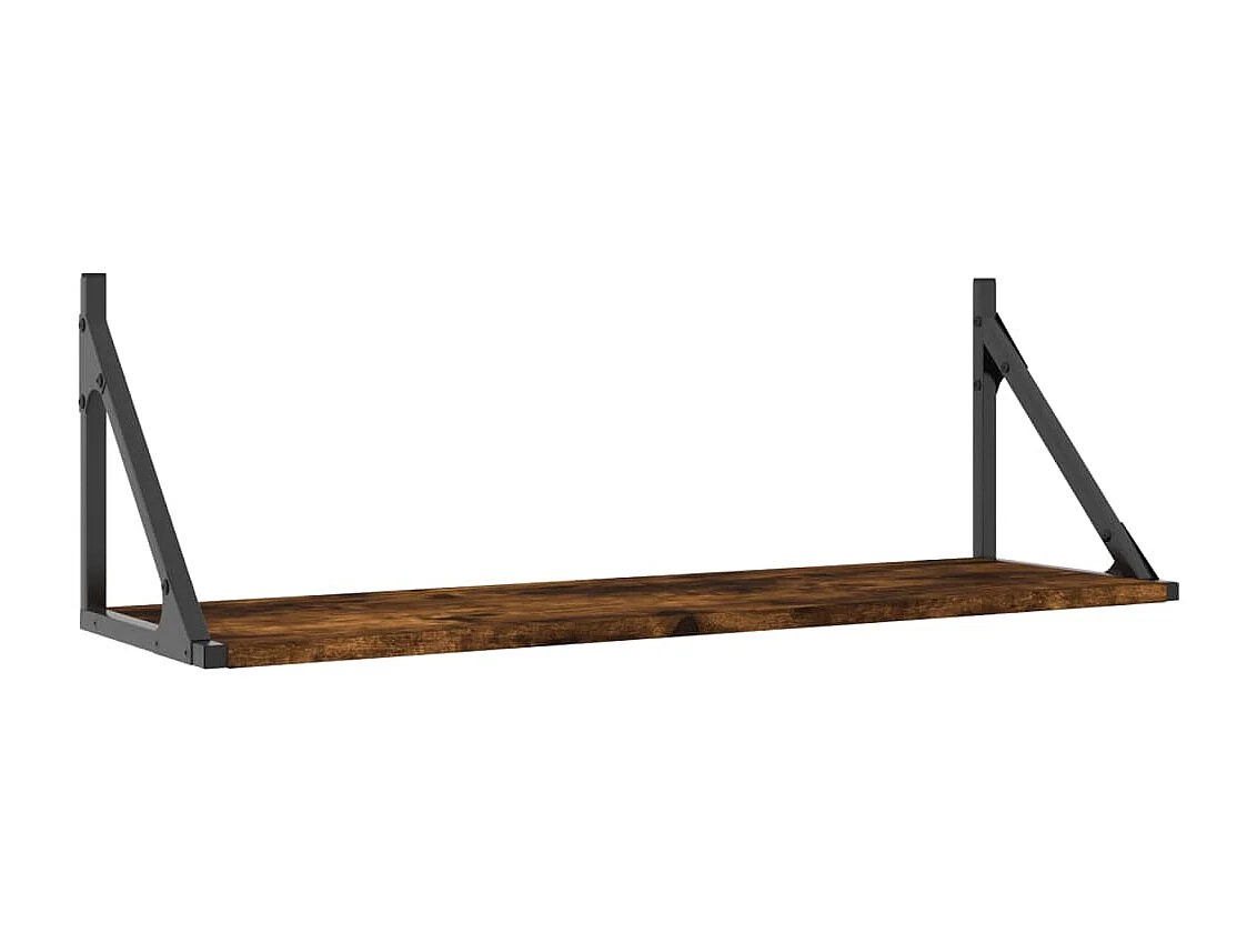 Étagères murales 2pcs chêne fumé 80x25x25,5 bois d'ingénierie