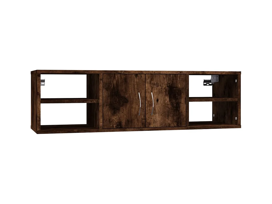 Étagère murale chêne fumé 102x30x29 bois d'ingénierie