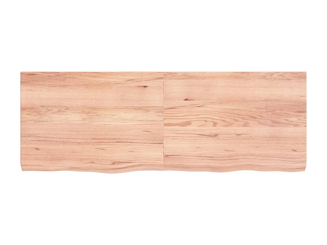 Étagère murale marron clair bois chêne massif traité