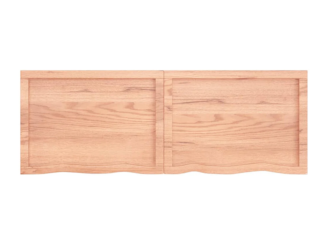 Étagère murale marron clair bois chêne massif traité