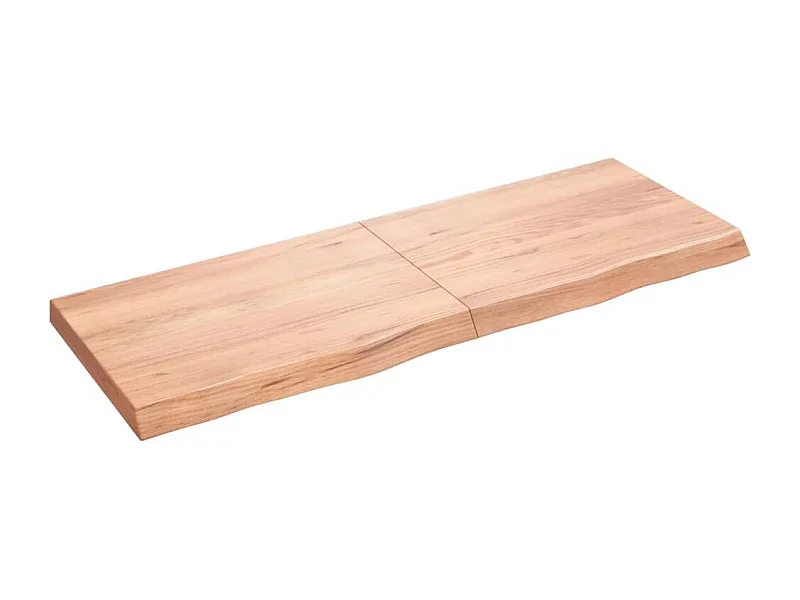 Étagère murale marron clair bois chêne massif traité