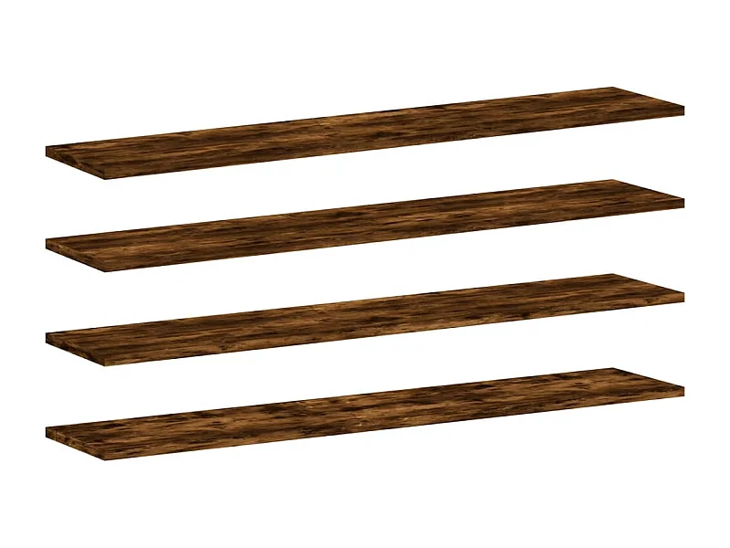 Étagères murales 4pcs chêne fumé 100x20x1,5 bois d'ingénierie