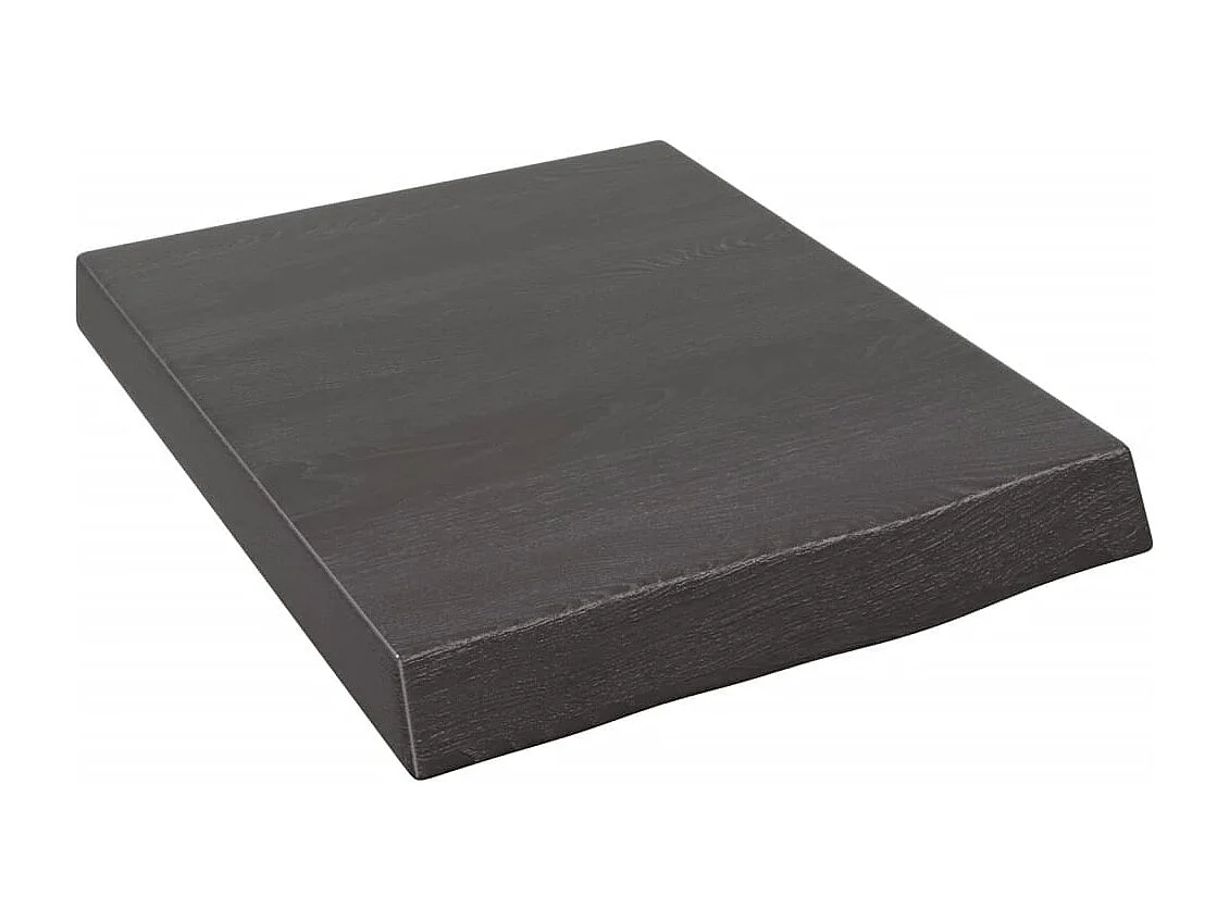 Étagère murale marron foncé bois chêne massif traité