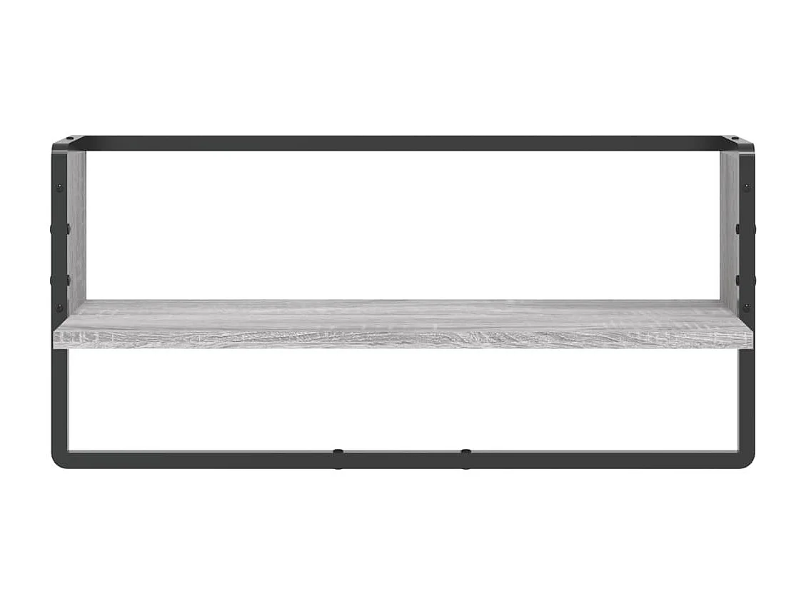 Étagère murale avec barre sonoma gris 65x25x30