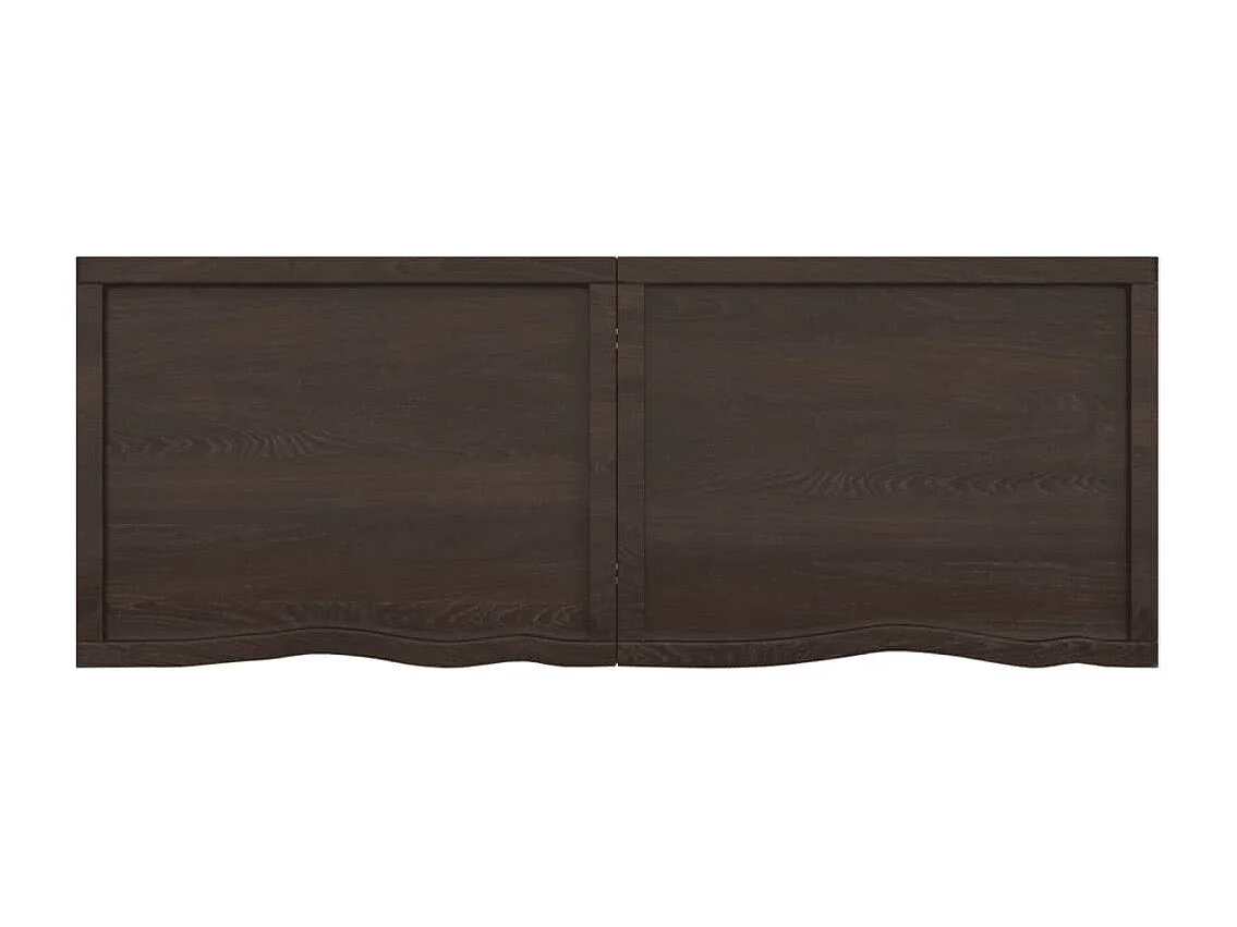 Étagère murale marron foncé bois chêne massif traité