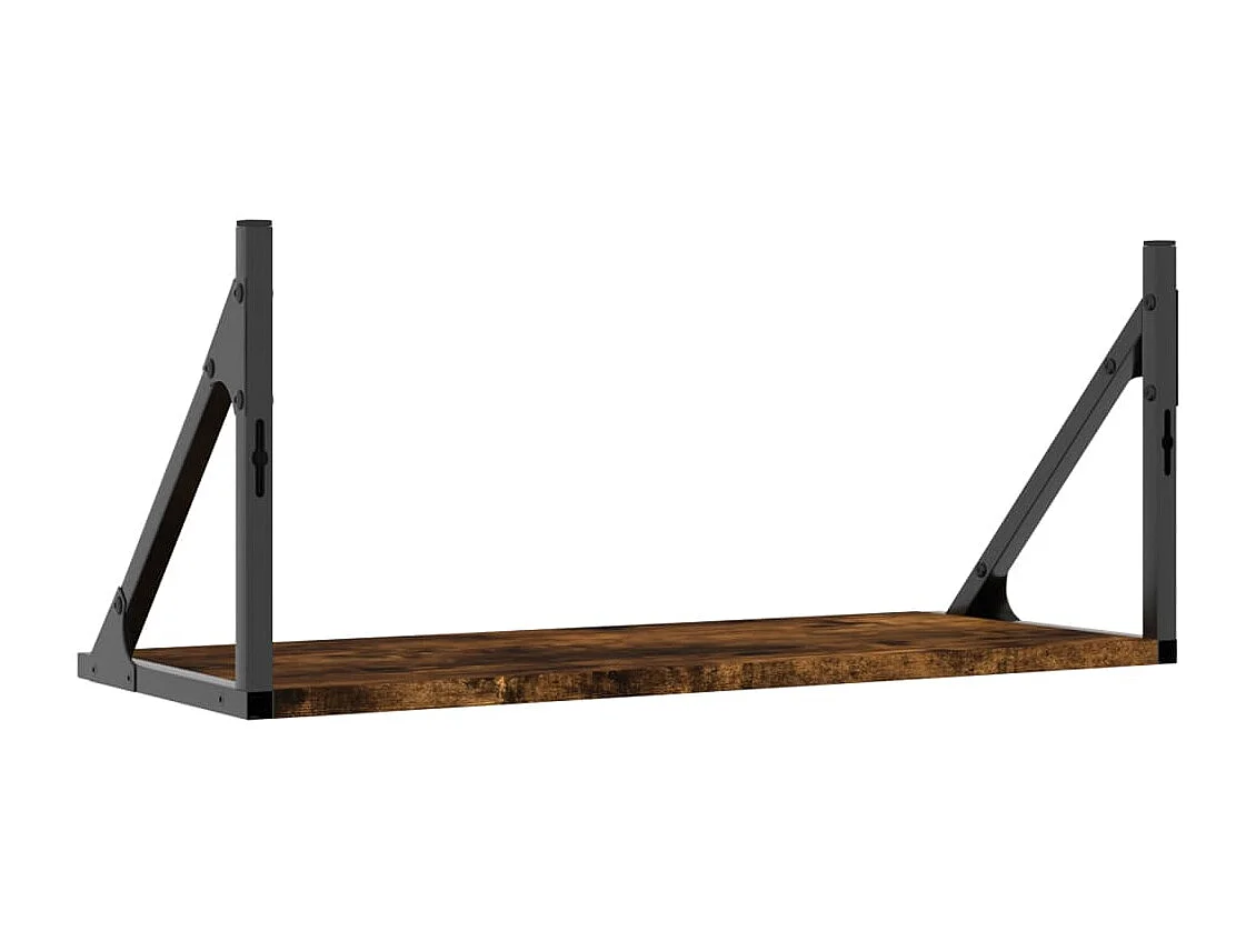 Étagères murales 2pcs chêne fumé 60x25x25,5 bois d'ingénierie