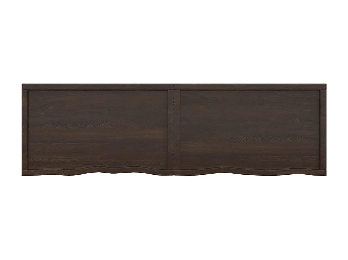 Étagère murale marron foncé bois chêne massif traité