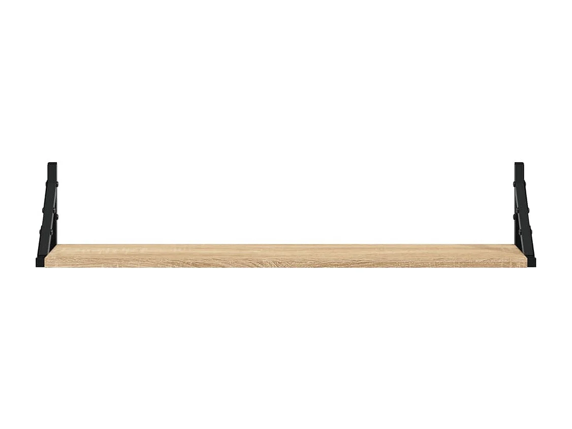 Étagères murales 2pcs chêne sonoma 80x15x15,5 bois ingénierie