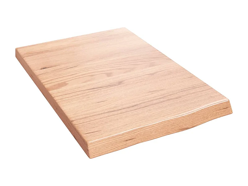 Étagère murale marron clair bois chêne massif traité