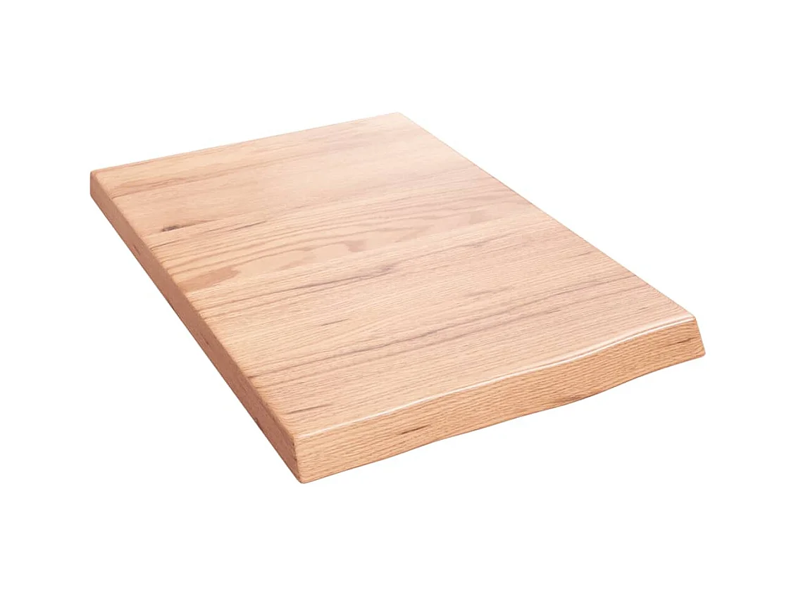 Étagère murale marron clair bois chêne massif traité