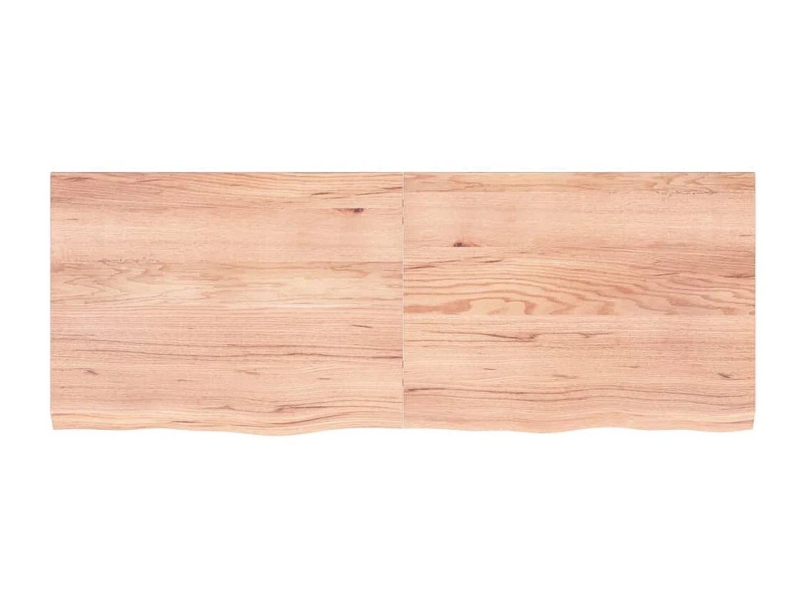 Étagère murale marron clair bois chêne massif traité