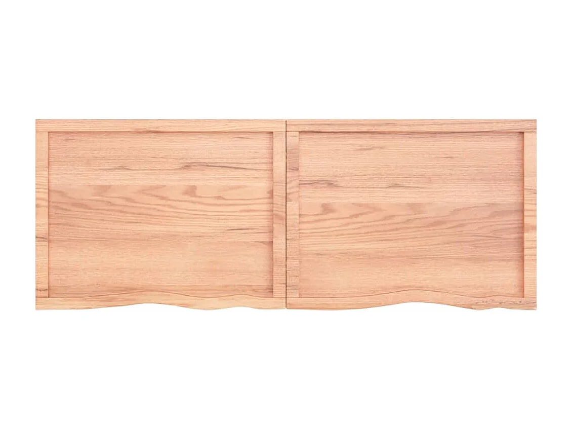 Étagère murale marron clair bois chêne massif traité