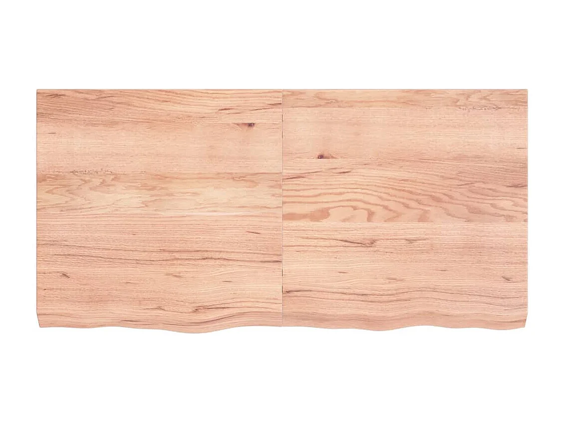 Étagère murale marron clair bois chêne massif traité