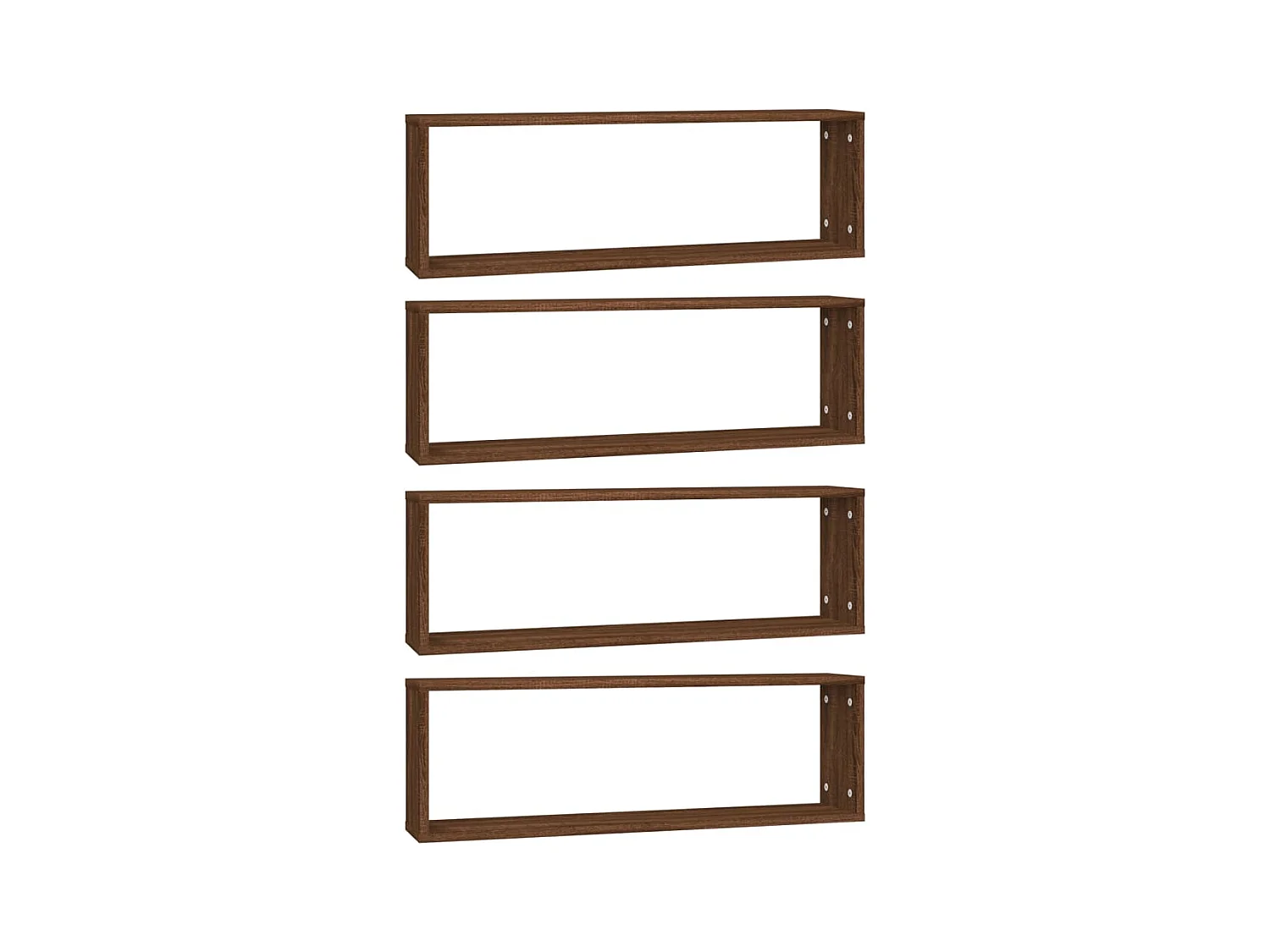 Étagères murales cubiques 4 pcs Chêne marron 80x15x26,5