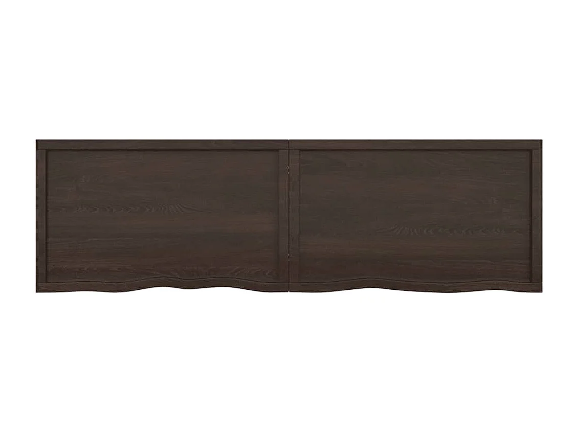 Étagère murale marron foncé bois chêne massif traité