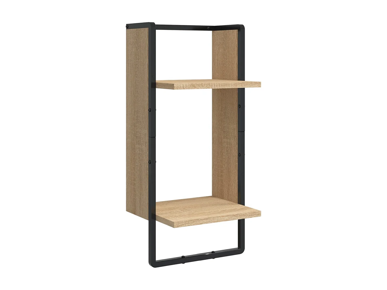 Ensemble d'étagères murales avec barres 4 pcs chêne sonoma