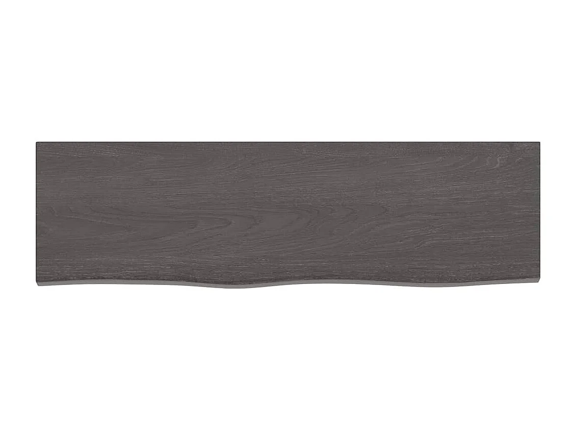 Étagère murale marron foncé bois chêne massif traité