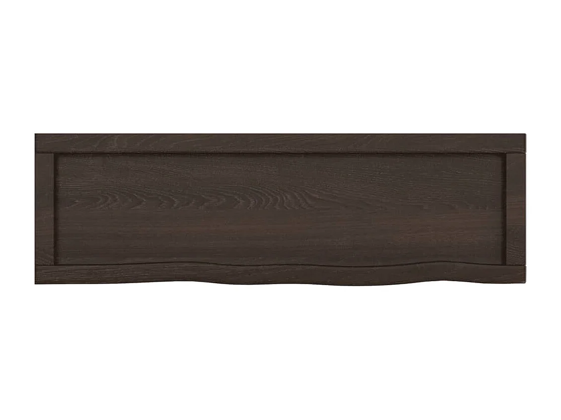 Étagère murale marron foncé bois chêne massif traité