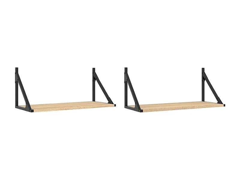Étagères murales 2 pcs chêne sonoma 60x25x25,5