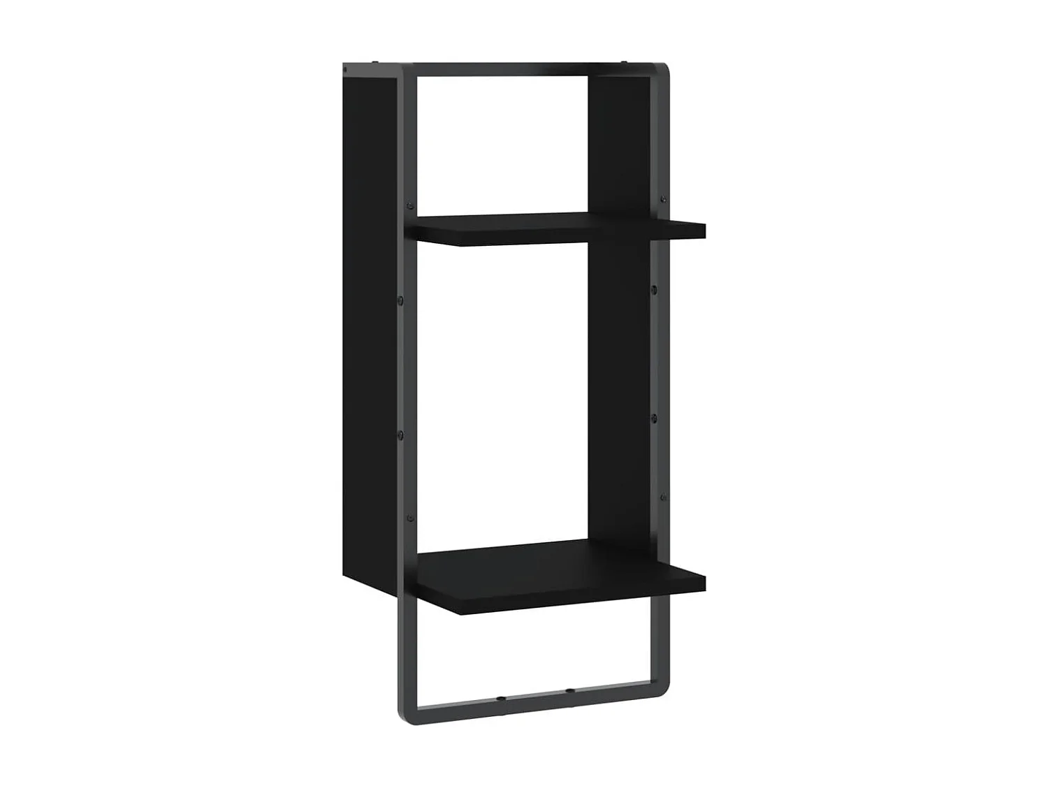Étagère murale avec barre noir 30x25x65
