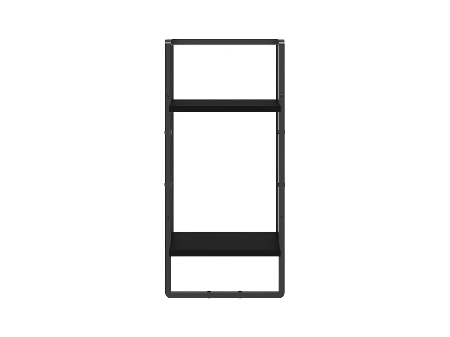 Étagère murale avec barre noir 30x25x65