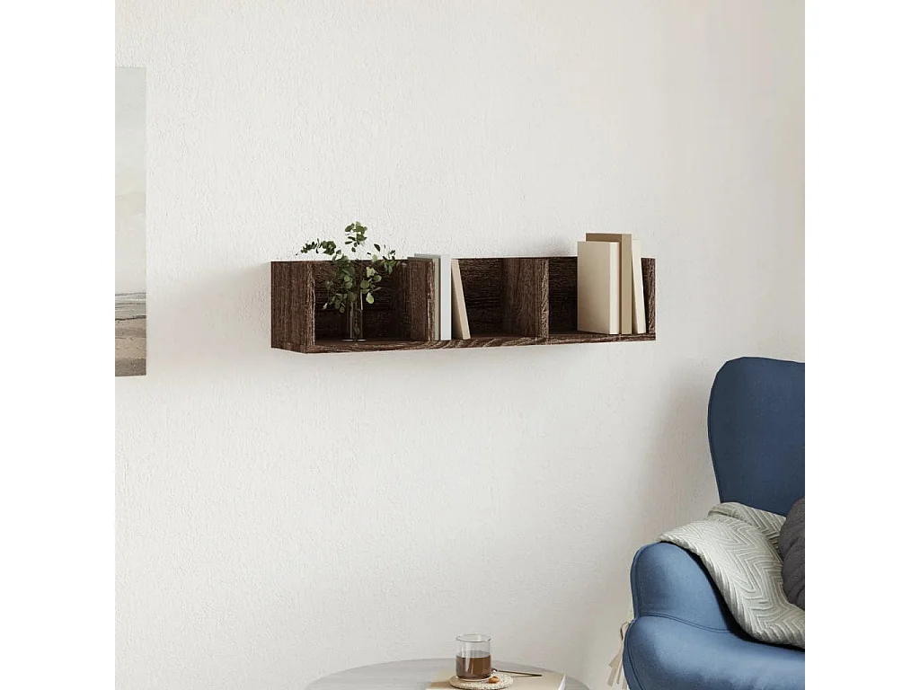 Armoire murale chêne marron 75x18x16,5 bois d'ingénierie