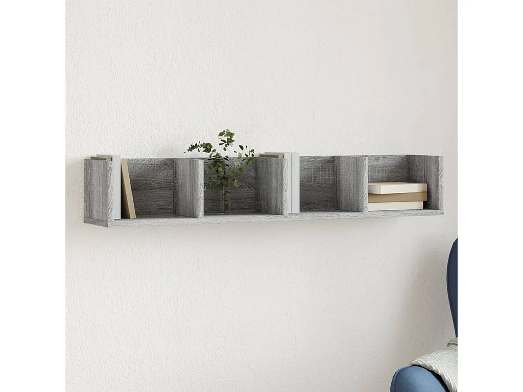 Armoire murale sonoma gris 99x18x16,5 bois d'ingénierie