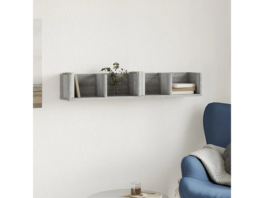 Armoire murale sonoma gris 99x18x16,5 bois d'ingénierie