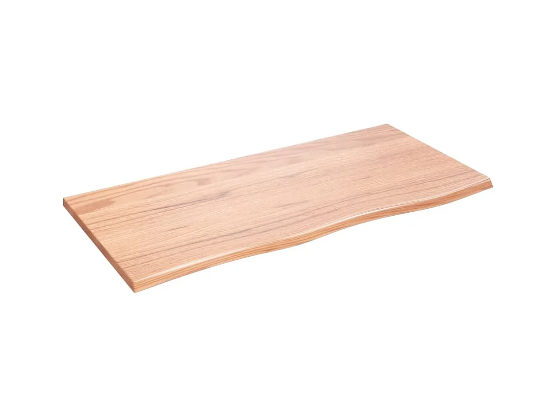 Étagère murale marron clair 100x50x2 bois chêne massif traité