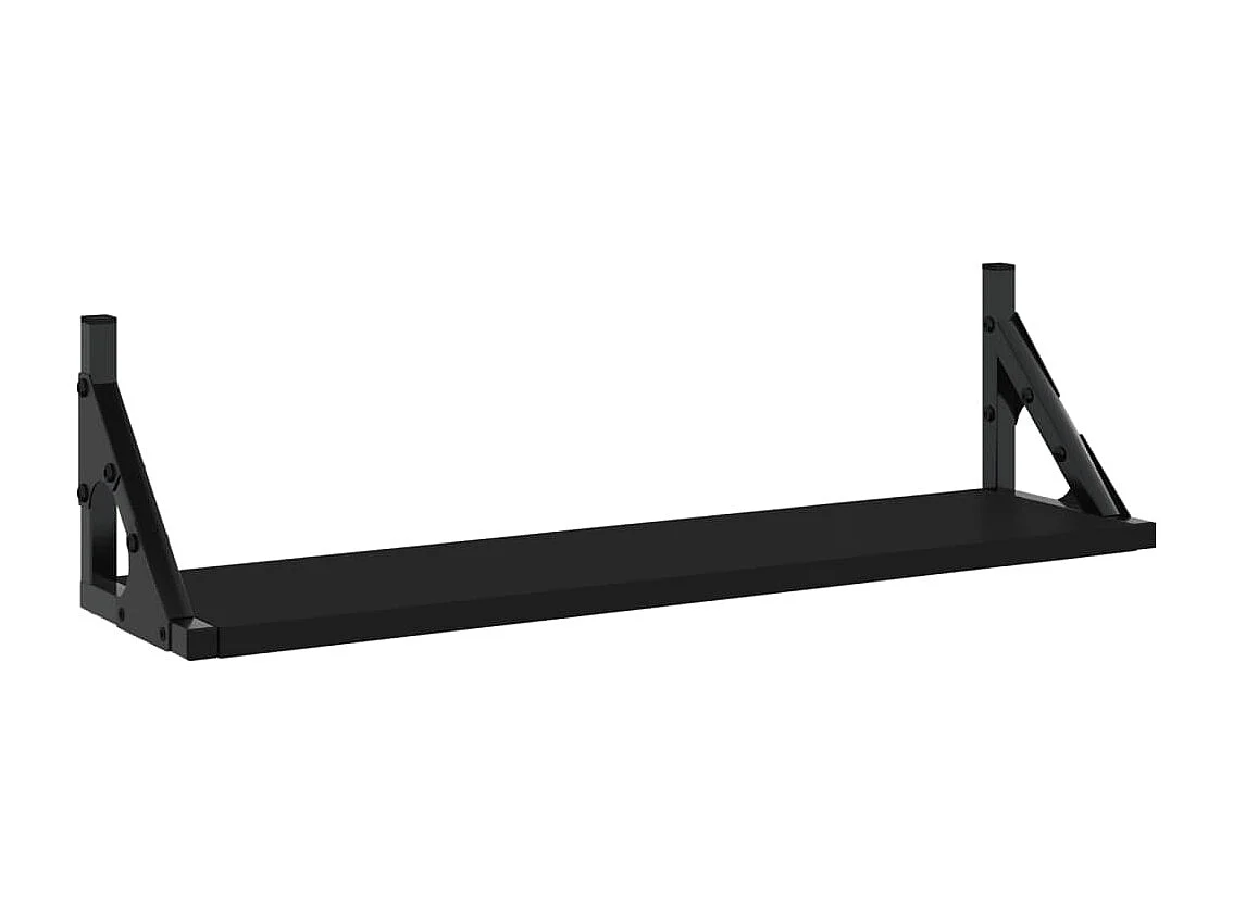 Wandschappen 2 st 60x15x15,5 cm zwart