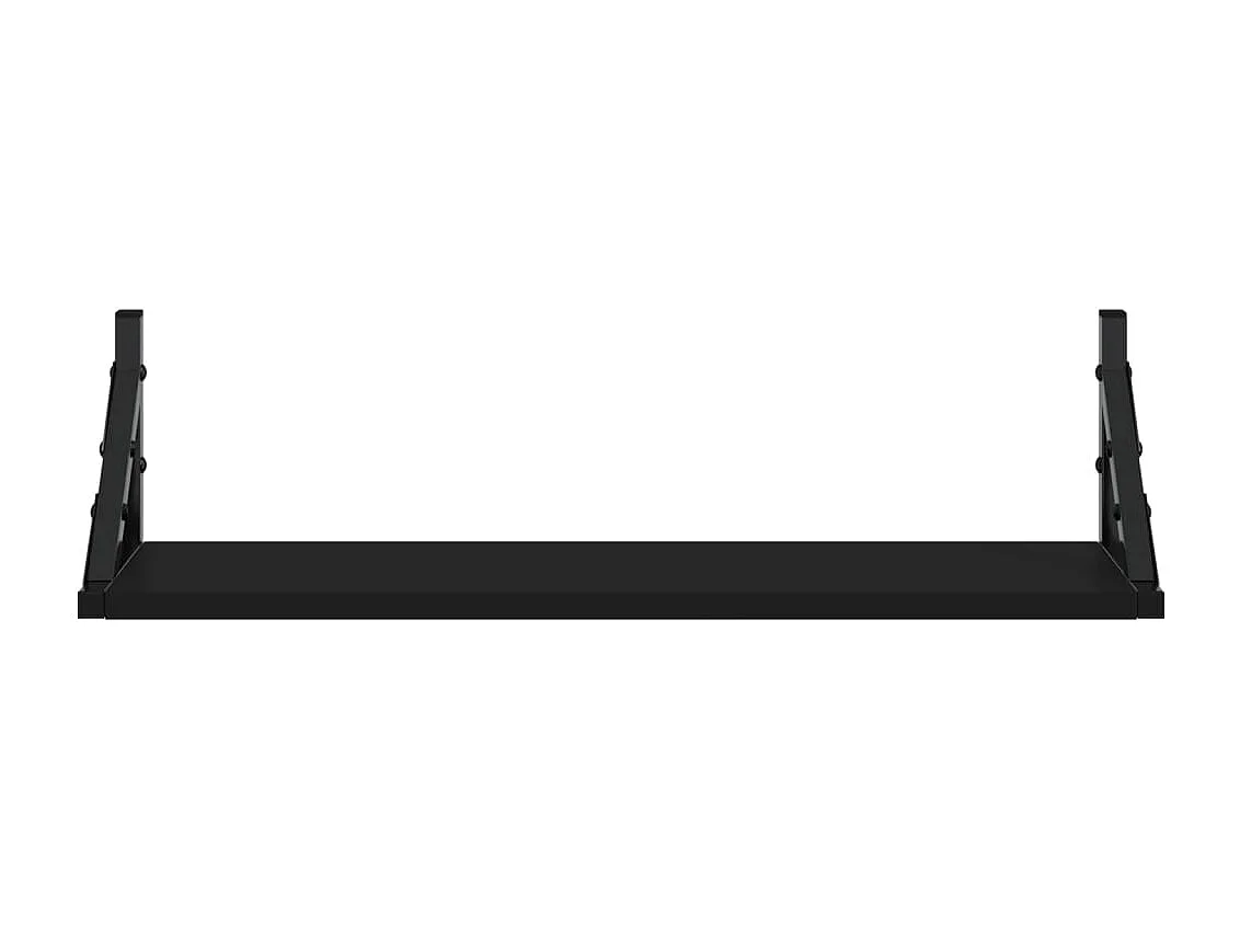 Wandschappen 2 st 60x15x15,5 cm zwart