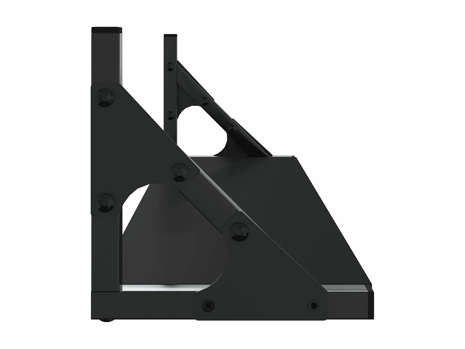 Wandschappen 2 st 60x15x15,5 cm zwart