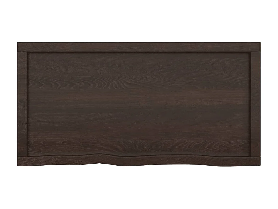 Étagère murale marron foncé bois chêne massif traité